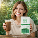 Simply Green Compostable Drinking Straws 8.25 Inch (8mm) – Eco-Friendly Corn-Based Bioplastic, BPA Free, Food Safe Disposable Straws – Green | 100 Pieces