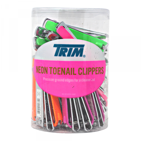 Trim Neon Toenail Clipper 36 Count Bin, 12 Pack