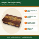 Prayers for Daily Chanting – English Palm Leaf Style Devotional Book – key features infographic