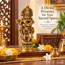 Vastu Shri Krishna Small Brass Idol for Prosperity and Harmony, 3 Inch