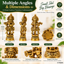 Vastu Shri Krishna Small Brass Idol for Prosperity and Harmony, 3 Inch