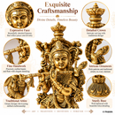 Vastu Shri Krishna Brass Idol with Lotus Base for Pooja and Home Decor