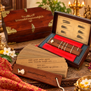 Srimad Bhagavad Gita English IAST Palm Leaf Style Manuscript Book