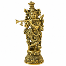 Lord Krishna statue with round base - view 1 of 5
