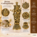 Lord Krishna statue with round base - view 4 of 5