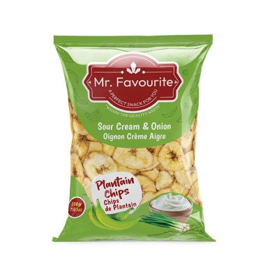 Mr. Favourite Plantain Chips Sour Cream & Onion( New) - 15 x 200g