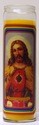 CITI-LITESGLASS CANDLE YELLOW W/PIC JESUS