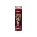 CITI-LITES GLASS CANDLE RED W/PIC JESUS THE KING