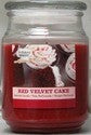 BAKERY SHOP 18 OUNCE SCENTED CANDLES RED VELVET CAKE..
