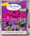 AIR FRESH GLADE STYLE SCENTED CANDLE 3 OUNCE - 2 IN 1 - ROSE PETAL AND AFRICAN VIOLET ..