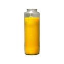 CITI-LITES YELLOW CANDLE WITH CROSS CLOSE FACE X 12..