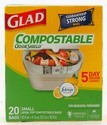 GLAD COMPOSTABLE BAGS SMALL LEMON FZ -20CT