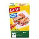 GLAD SANDWICH BAGS WITH ZIPPER 200CT