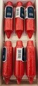 CITILITES RIBBED LIBRARY CANDLE 5 INCH RED..