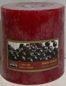 CITILITES 3X3 SCENTED PILLAR CANDLE BURGUNDY BLACK CHERRY..