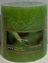 CITILITES 3X3 SCENTED PILLAR CANDLE GREEN MORNING DEW..