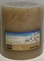 CITILITES 3X3 SCENTED PILLAR CANDLE TAUPE WHITE SAND..