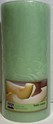 CITILITES 3X6 SCENTED PILLAR CANDLE LIHGTH GREEN FRESH MELON..