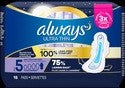 Always Ultra Thin Size 5 Extra Heavy Overnight With Flexi Wings Pads 15ct