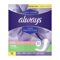 Always Aniti-Bunch Xtra Protection Daily Liners Extra Long 72 Count