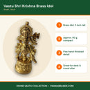 Vastu Shri Krishna Brass Idol – Small, 3 Inch – key features infographic