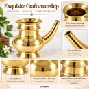 Brass spouted water vessel - view 2 of 5