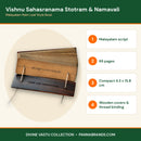 Vishnu Sahasranama Stotram & Namavali – Malayalam Palm Leaf Style Book – key features infographic