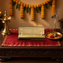 Vishnu Sahasranama Stotram & Namavali – Malayalam Palm Leaf Style Book – shown in a home pooja room