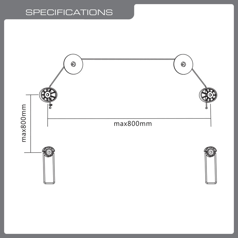 QualGear,Stainless Steel QG-TM-001 37-Inch to 70-Inch Universal Ultra Slim Low Profile Picture Hanging Style Wire Rope TV Wall Mount