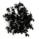 QualGear® CC2-B-100-P Premium Quality RG6 Cable Clips, 100 Pack