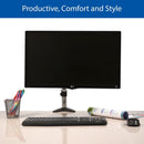 QualGear® QG-DM-01-016 13-27 Inch 3-Way Articulating Single Monitor Desk Mount