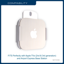 QualGear QG-AM-017-W Mount for Apple TV/AirPort Express Base Station (For 2nd & 3rd Generation Apple TVs)