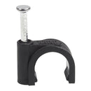 QualGear 10mm Cable Clips, Black, 100 Pack, CC10-B-100-P