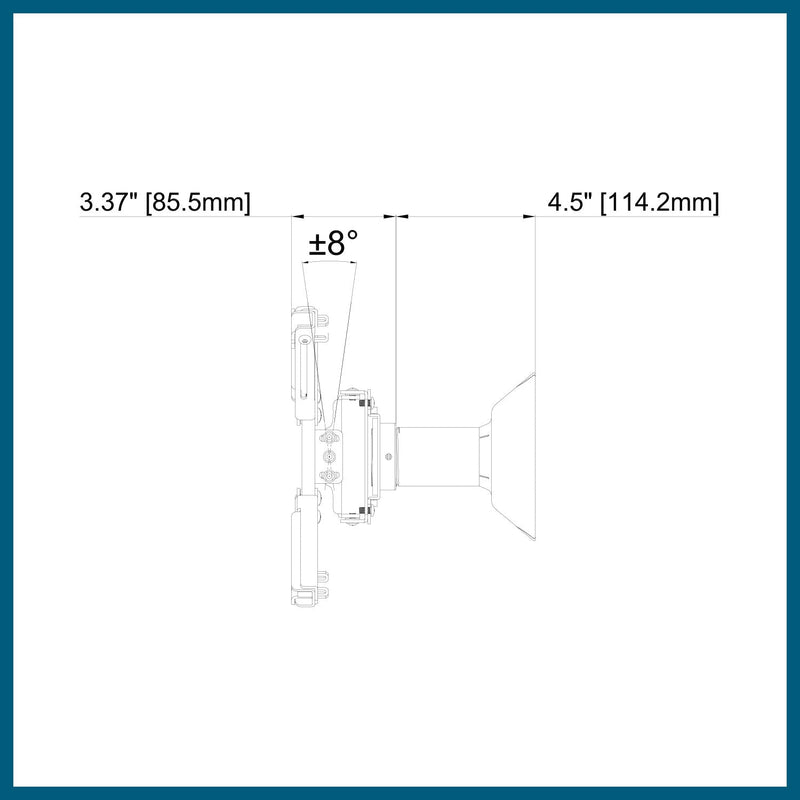 QualGear® Pro-AV QG-KIT-CA-3IN-B 3"- 1.5" Kit Ceiling Adapter Projector Mount