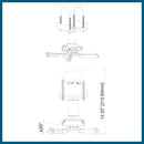 QualGear® Pro-AV QG-KIT-TA-3IN-B  3"-1.5" Projector Mount Truss Ceiling Adapter