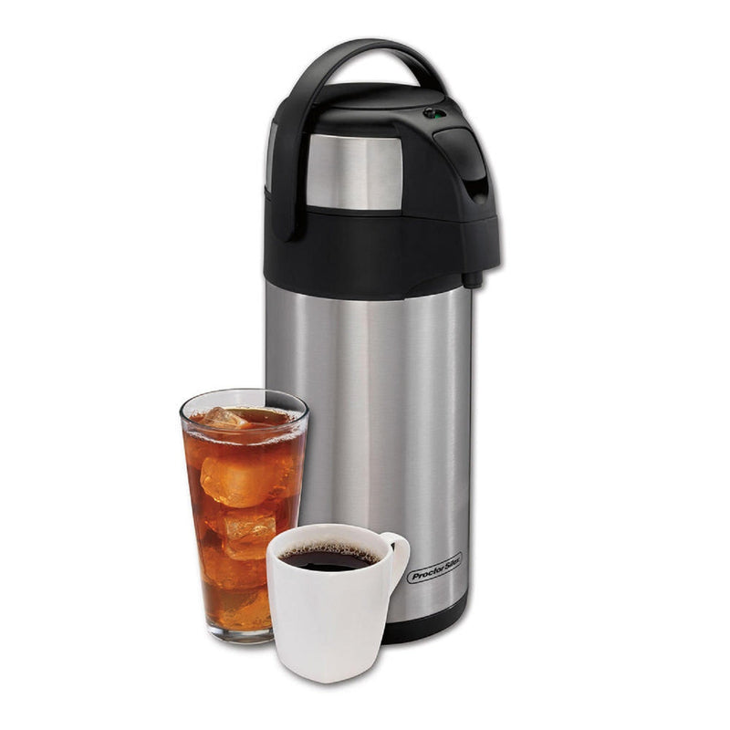 Proctor Silex 40411 Stainless Steel Airpot Hot Coffee Beverage Dispens