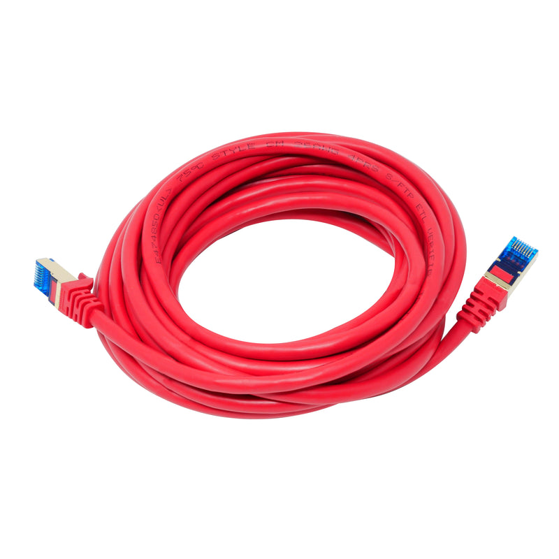 QualGear QG-CAT7R-20FT-RED CAT 7 S/FTP Ethernet Cable Length 20 feet 