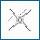 QualGear® Pro-AV QG-KIT-TA-3IN-B  3"-1.5" Projector Mount Truss Ceiling Adapter