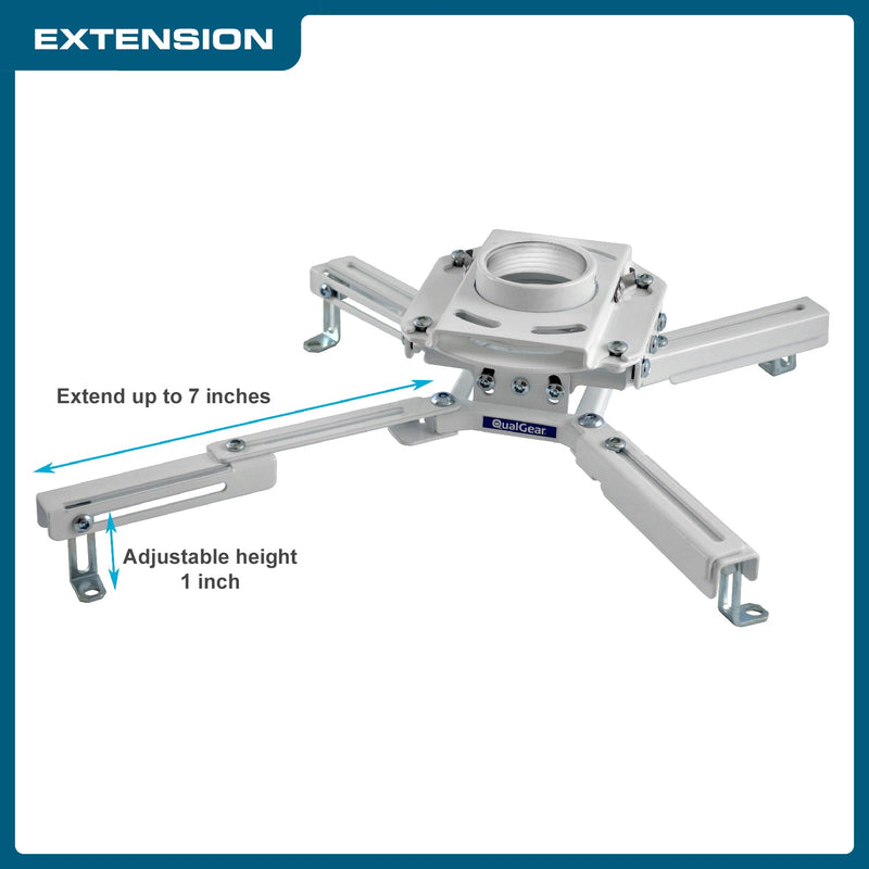 QualGear® Pro-AV QG-KIT-S-3IN-W 3-1.5" Suspended Ceiling Adapter Projector Mount