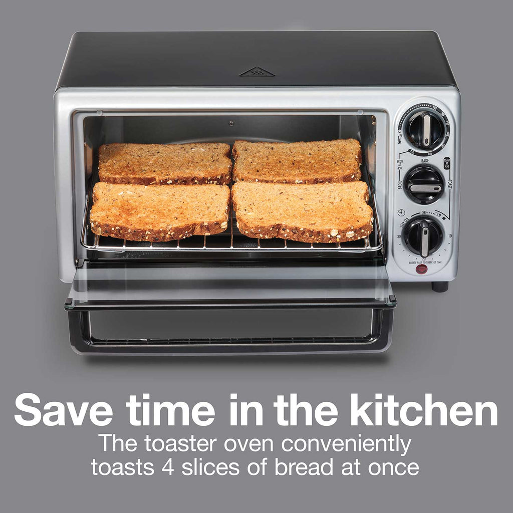 Hamilton Beach 4-Slice Silver Toaster Oven
