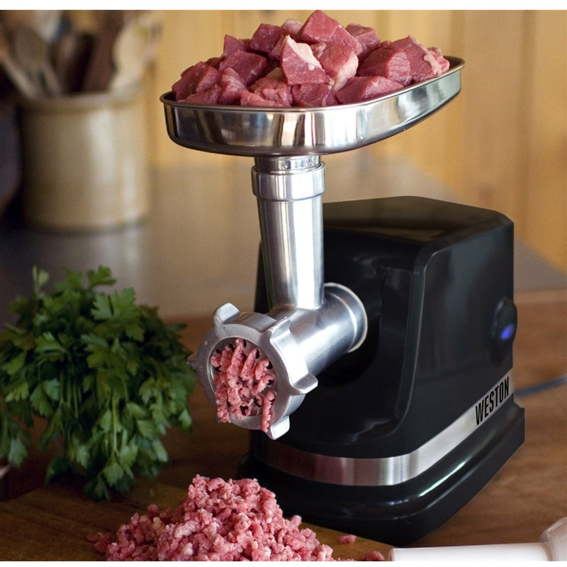 Weston 33-1201-W Number 8 Electric Meat Grinder and Sausage Stuffer, 575 Watt, Black