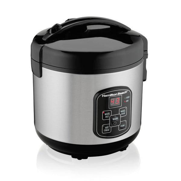 Hamilton Beach 8 Cup Capacity Cooked Rice Cooker & Food Steamer (37518)