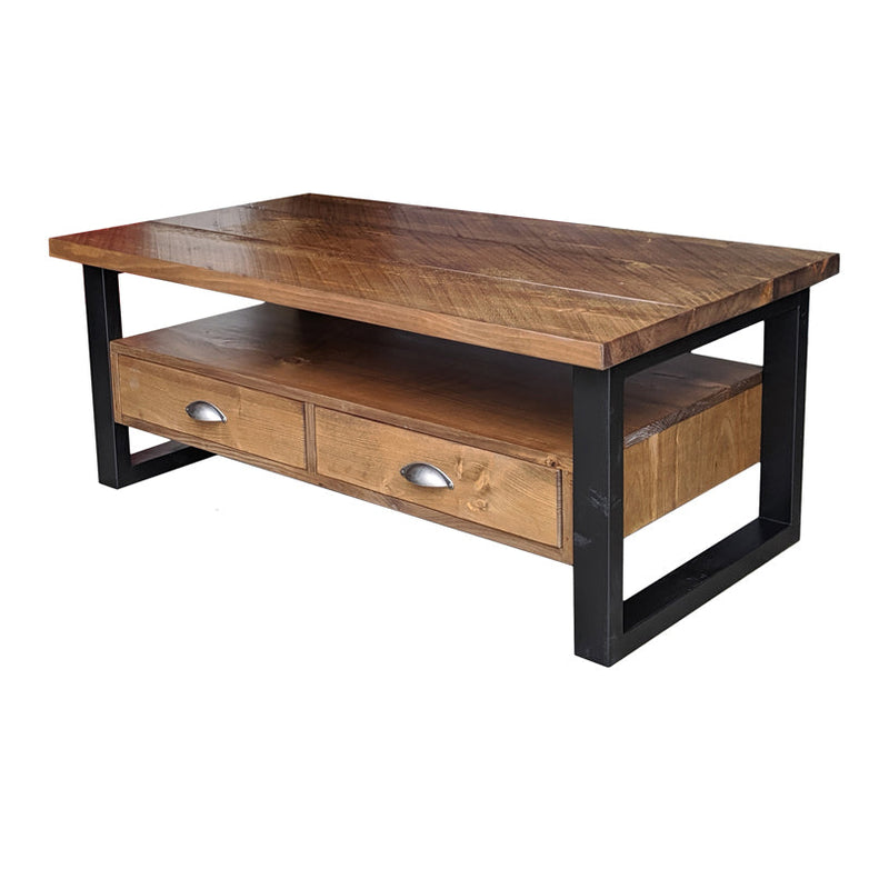 NAAV-391 Handcrafted Farmhouse Coffee Table Authentic Canadian Made Rustic Pine Furniture