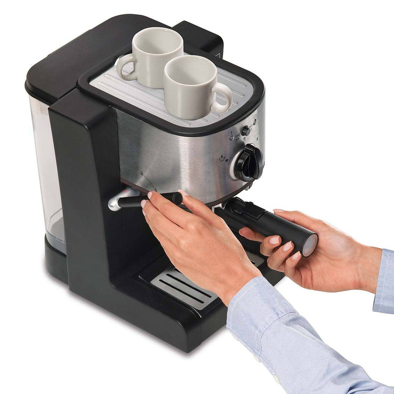 Hamilton Beach Espresso & Cappuccino Maker, Black & Stainless (40792)