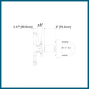 QualGear® Pro-AV QG-KIT-TA-3IN-B  3"-1.5" Projector Mount Truss Ceiling Adapter