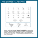 QualGear® QG-PM-002-BLK-S Top Quality Universal Short Ceiling Projector Mount