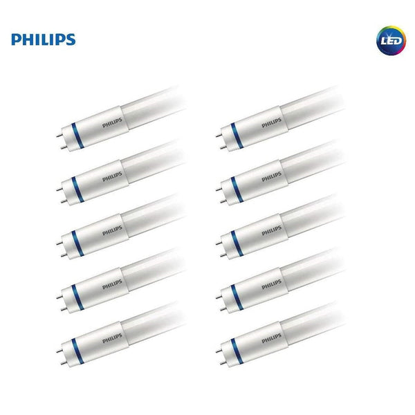 Philips LED InstantFit Dimmable 4-Foot T8 4-Foot Tube Light Bulb 2100-Lumen, 4000-Kelvin, 14-Watt (32-Watt Equivalent), Medium Bi-Pin G13 Base, Bright White, 10-Pack