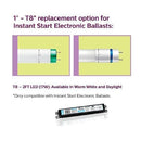 Philips LED InstantFit Dimmable 4-Foot T8 4-Foot Tube Light Bulb 2100-Lumen, 4000-Kelvin, 14-Watt (32-Watt Equivalent), Medium Bi-Pin G13 Base, Bright White, 10-Pack