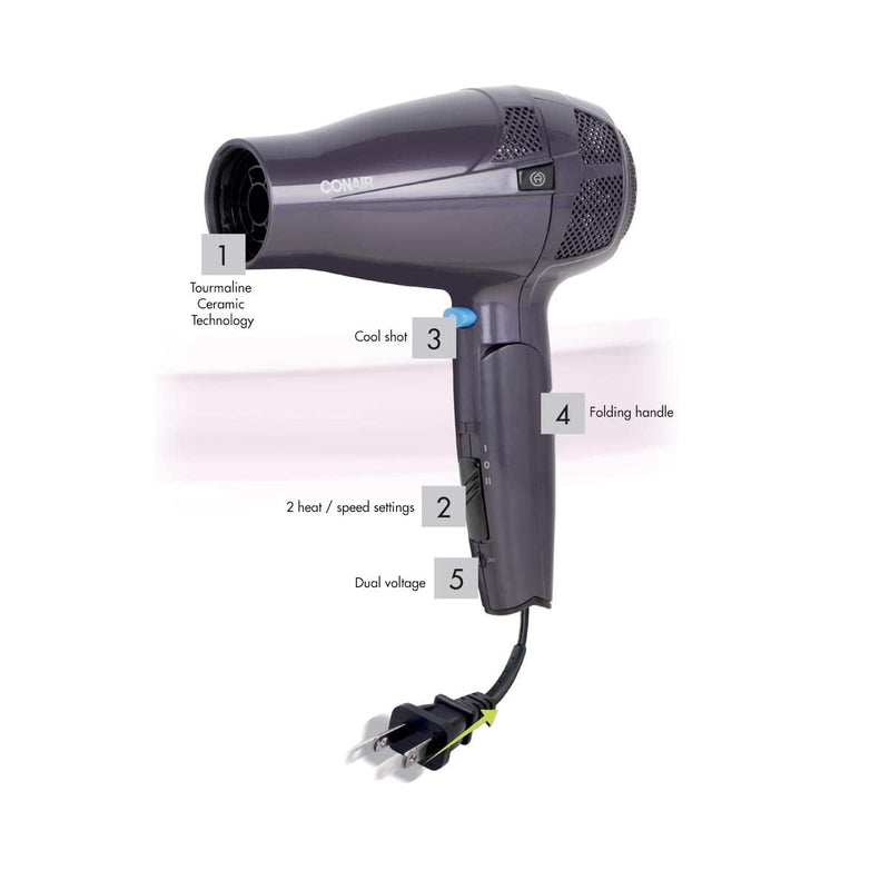 Conair 289RNC Mobile Styler 1875W Hair Dryer (SCUF)