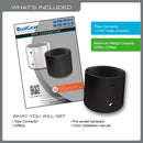 QualGear® QG-PRO-PM-PC-B Pro-AV 1.5" Npt Pipe Connector Projector Accessory